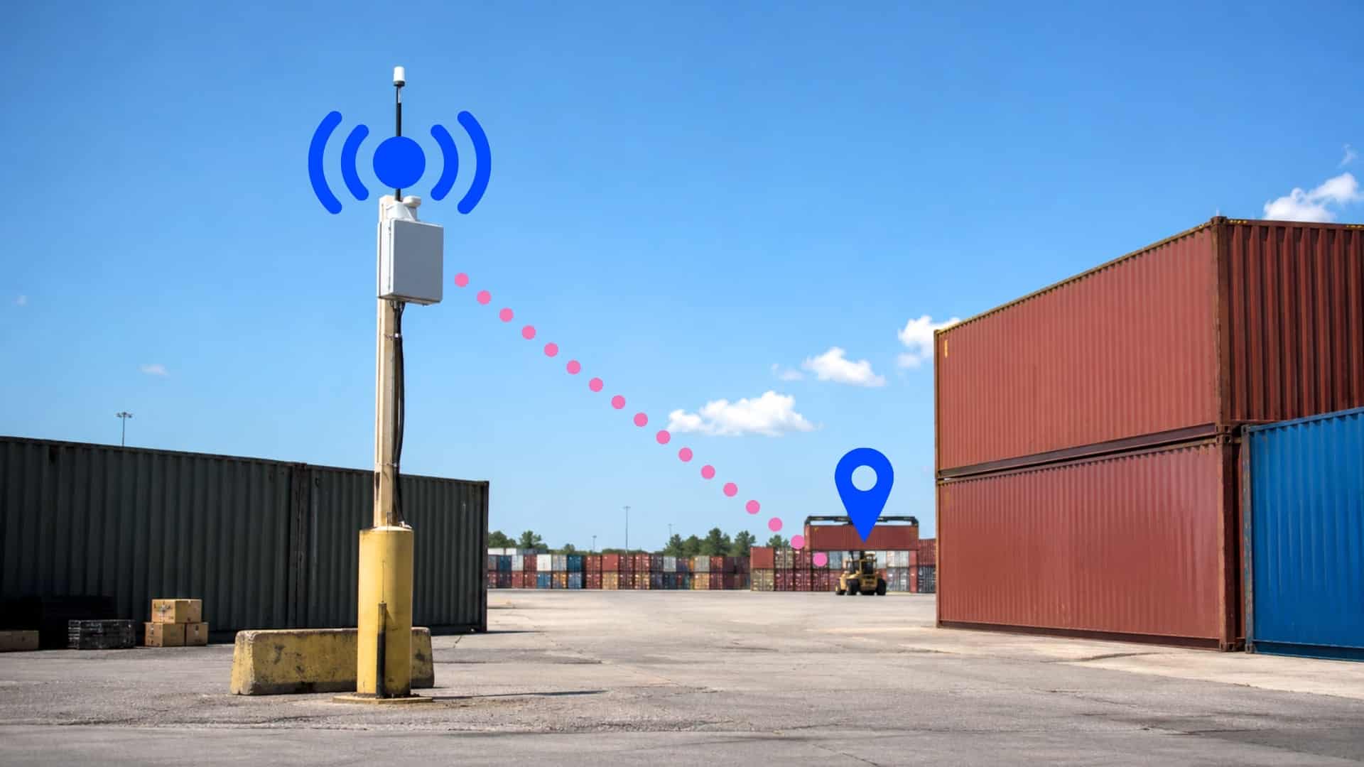 lpwan-explained-v02 Outdoor industrial yard showing the kind of distributed site an LPWAN, LoRaWAN, or satellite IoT deployment needs to cover