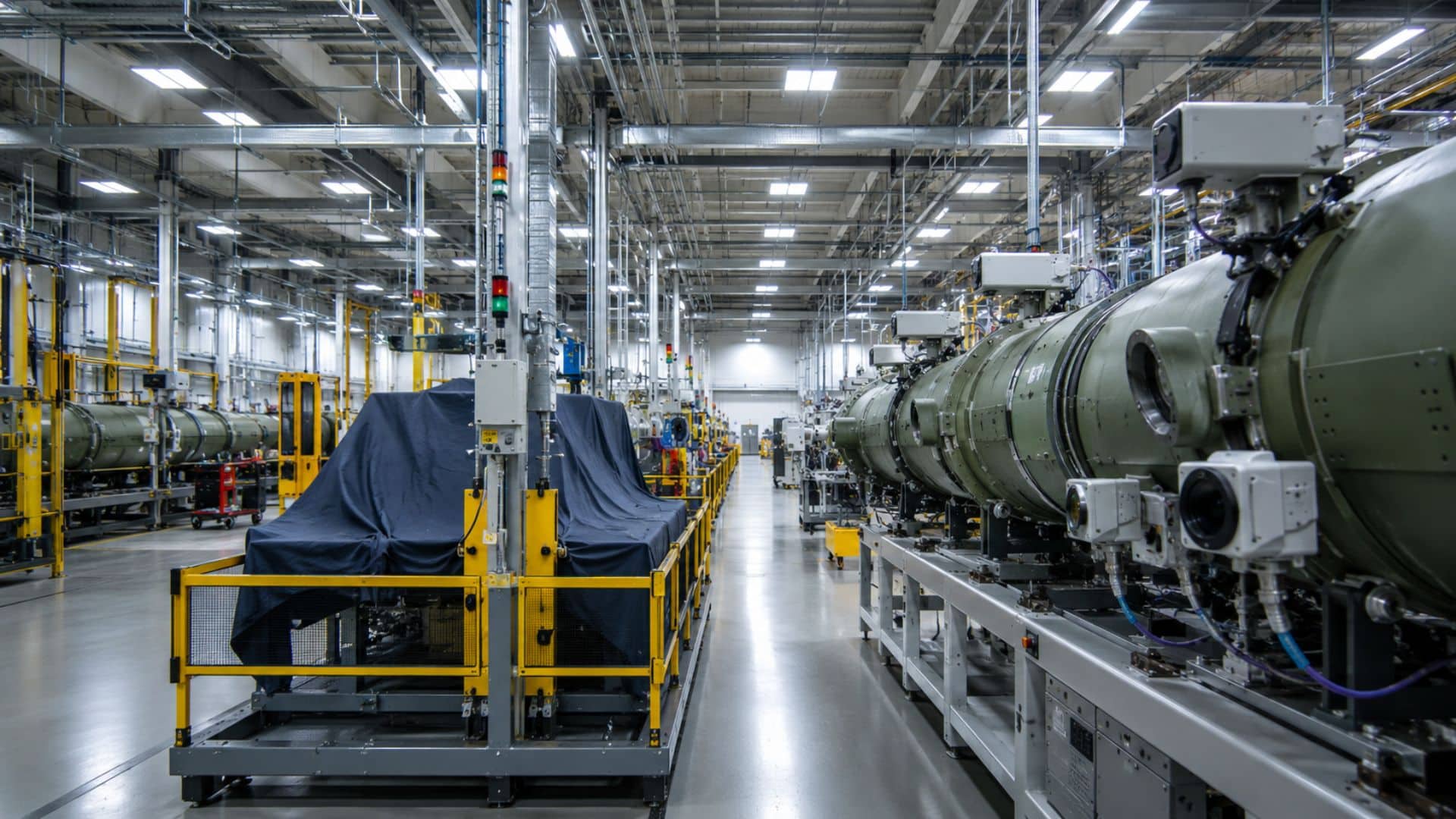 zero-trust-iot-security-v01 Sensors deployed inside a secure defense manufacturing facility supporting zero trust IoT security.